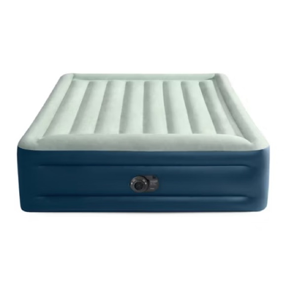 Intex Elevated 18" Pillow Rest Queen Air Mattress with Internal Pump